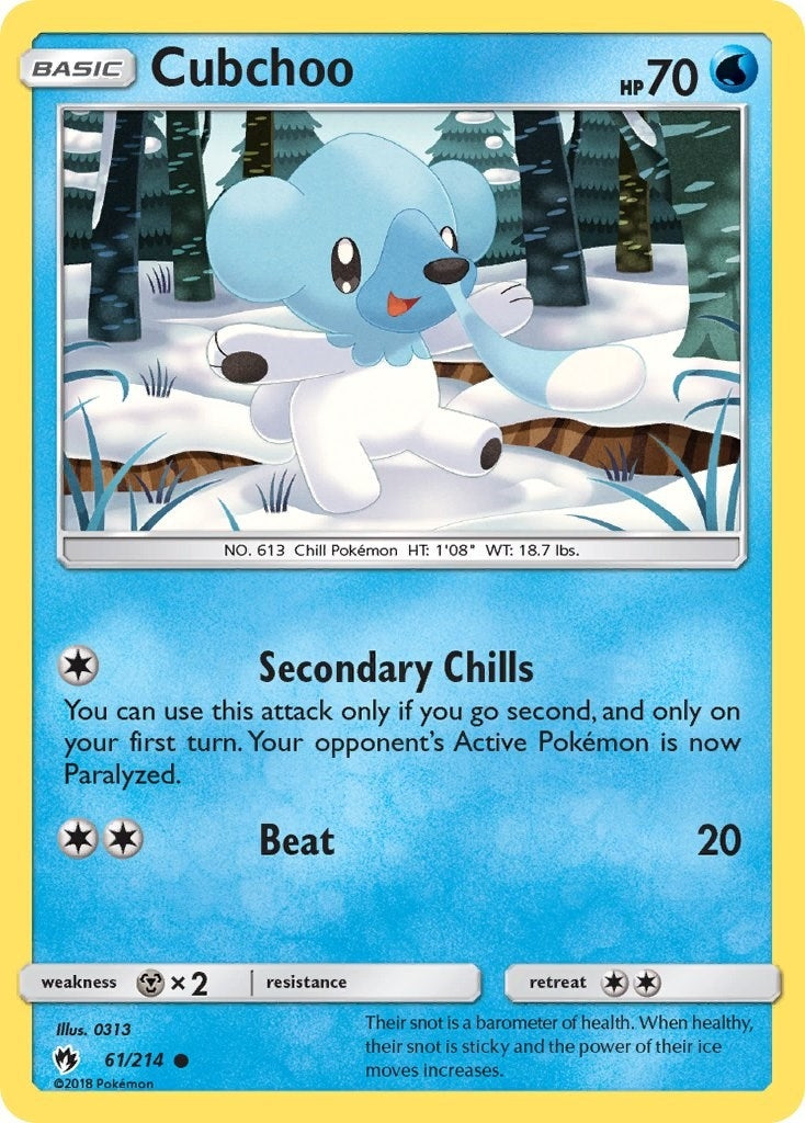 Image for Cubchoo (61/214) [SM - Lost Thunder] - Pokemon