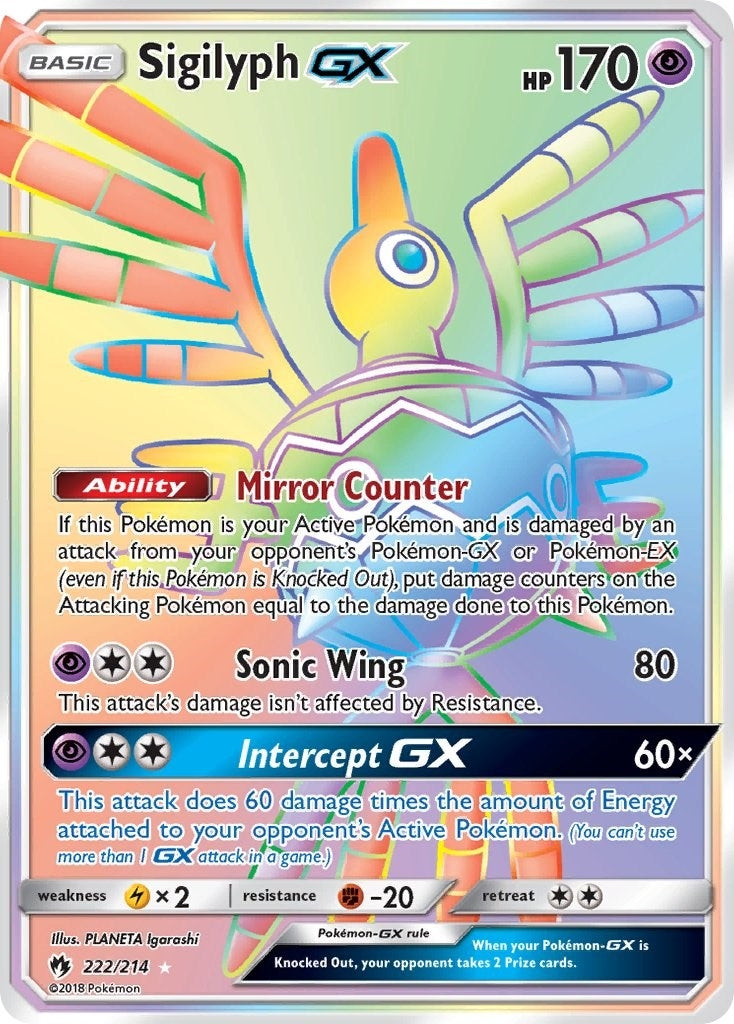 Image for Sigilyph GX (Secret) (222/214) [SM - Lost Thunder] - Pokemon