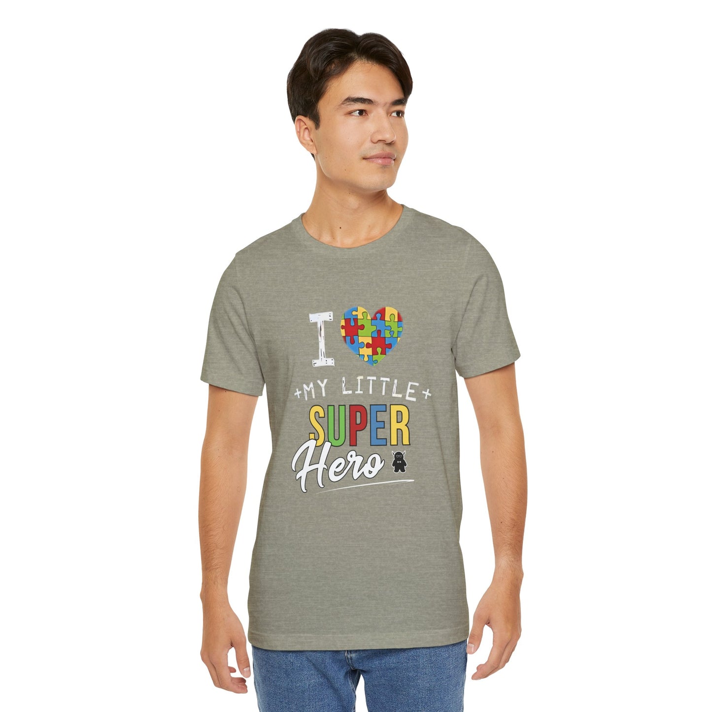 I Love My Little Super Hero Autism Awareness T-Shirt