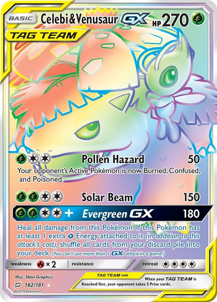 Image for Celebi & Venusaur GX (Secret) (182/181) [SM - Team Up] - Pokemon