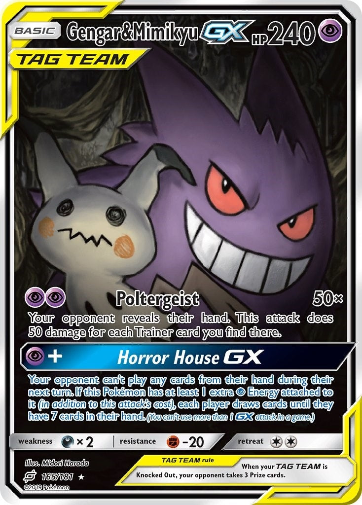 Image for Gengar & Mimikyu GX (Alternate Full Art) (165/181) [SM - Team Up] - Pokemon