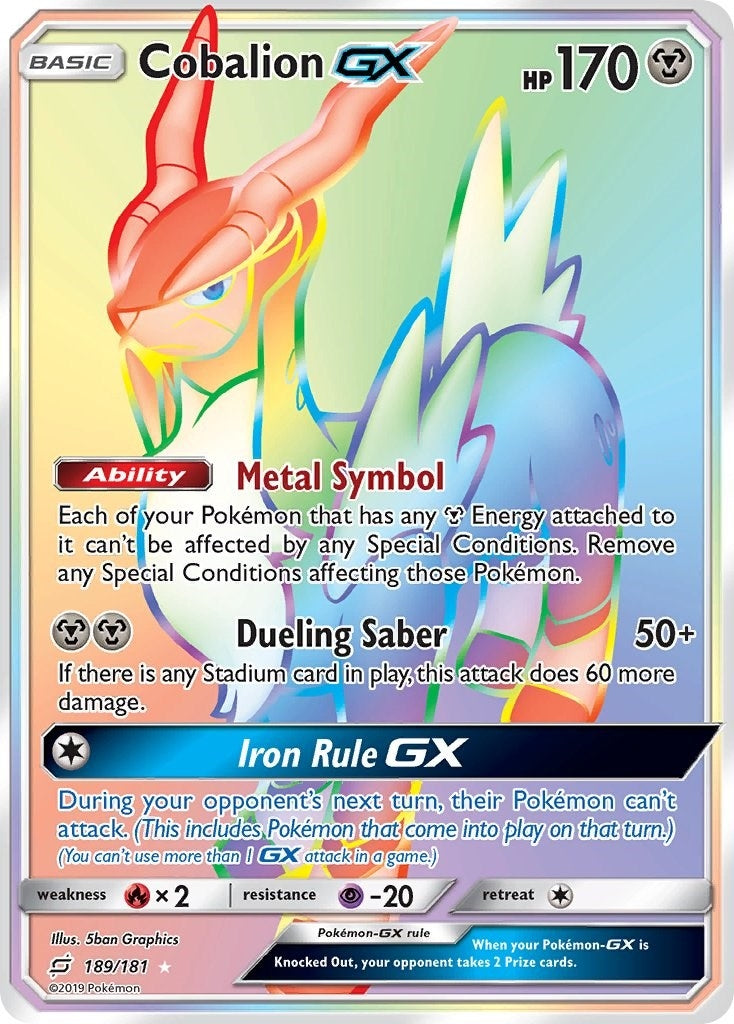 Image for Cobalion GX (Secret) (189/181) [SM - Team Up] - Pokemon