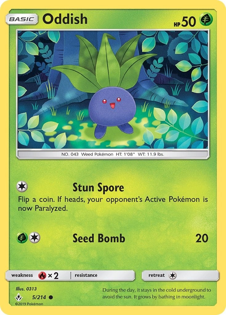 Image for Oddish (5) (5/214) [SM - Unbroken Bonds] - Pokemon