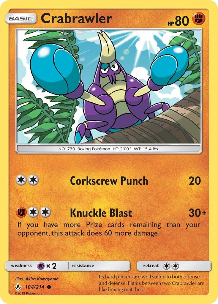 Image for Crabrawler (104/214) [SM - Unbroken Bonds] - Pokemon