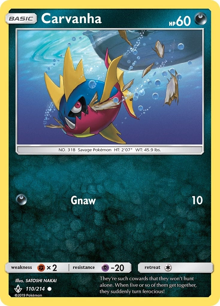 Image for Carvanha (110/214) [SM - Unbroken Bonds] - Pokemon