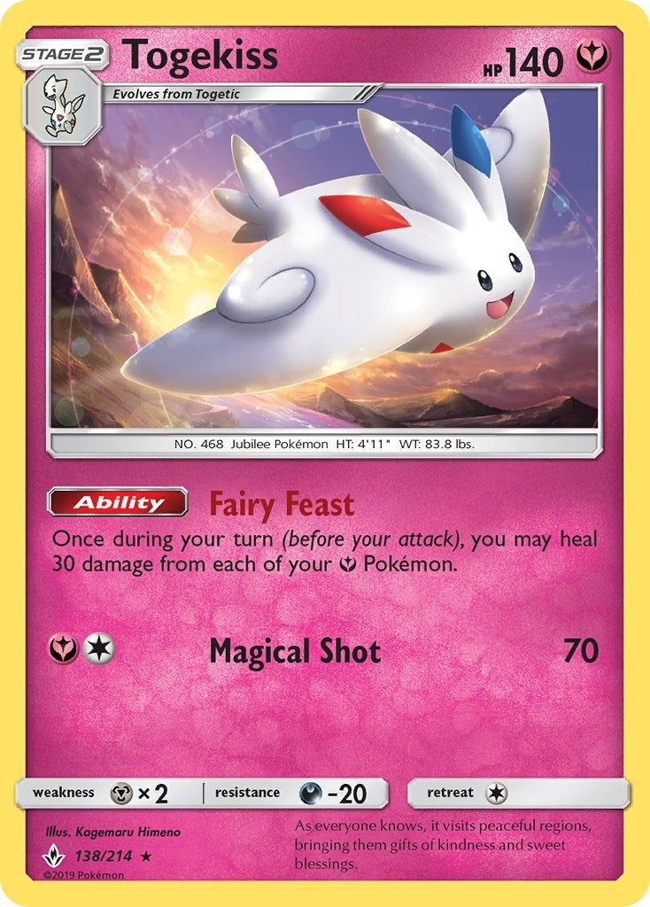 Image for Togekiss (138/214) [SM - Unbroken Bonds] - Pokemon