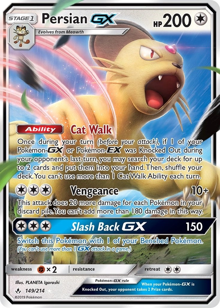 Image for Persian GX (149/214) [SM - Unbroken Bonds] - Pokemon