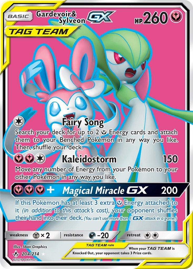 Image for Gardevoir & Sylveon GX (204) (Full Art) (204/214) [SM - Unbroken Bonds] - Pokemon