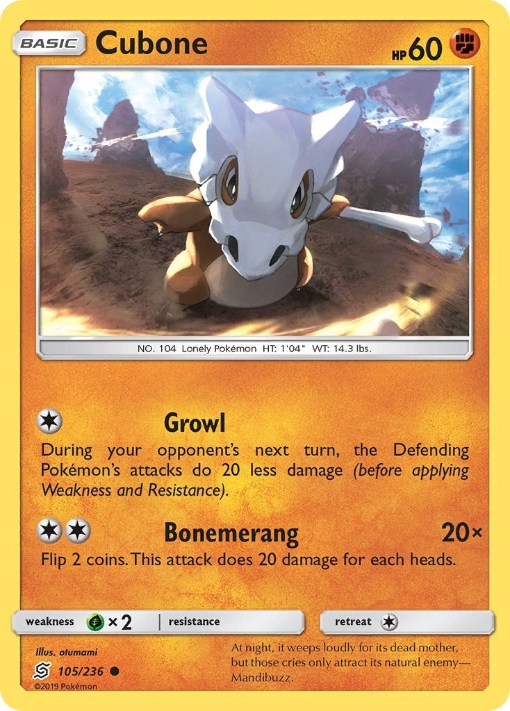 Image for Cubone (105/236) [SM - Unified Minds] - Pokemon