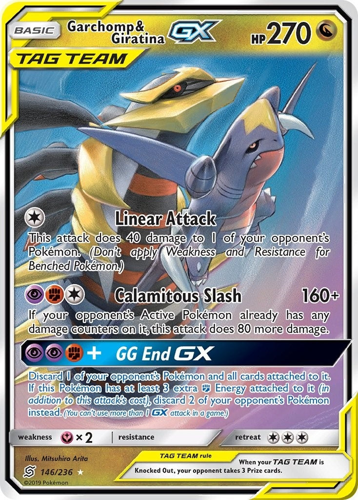 Image for Garchomp & Giratina GX (146/236) [SM - Unified Minds] - Pokemon