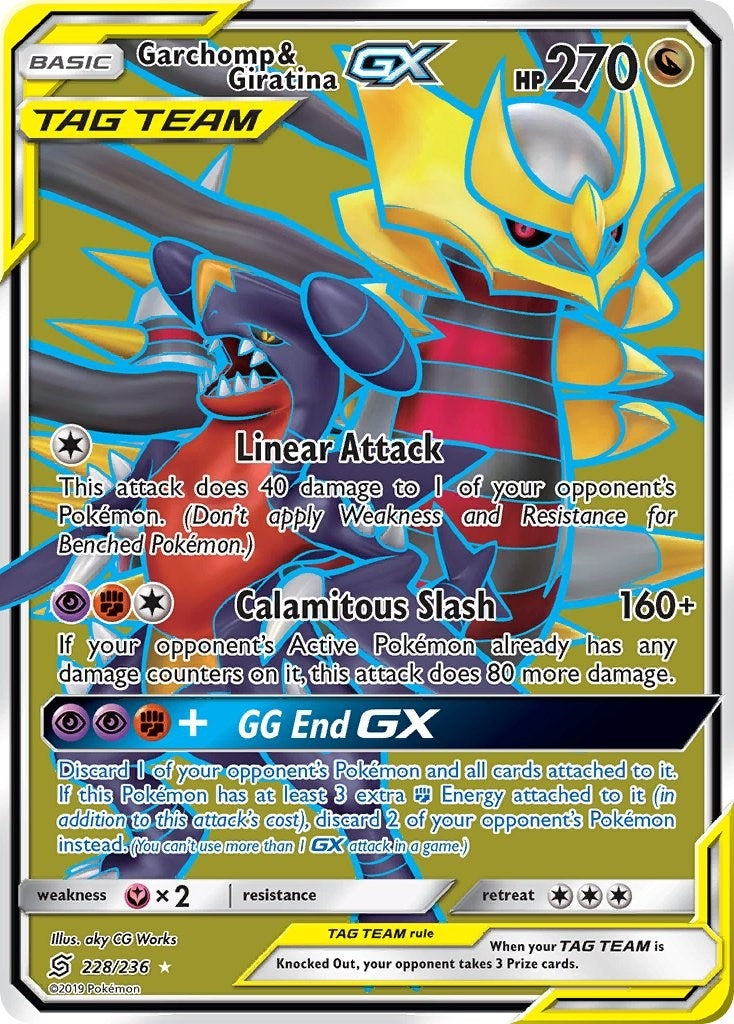 Image for Garchomp & Giratina GX (Full Art) (228/236) [SM - Unified Minds] - Pokemon