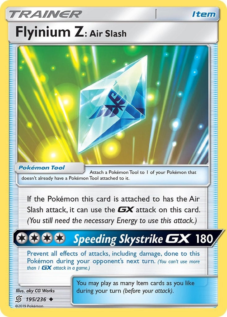 Image for Flyinium Z: Air Slash (195/236) [SM - Unified Minds] - Pokemon