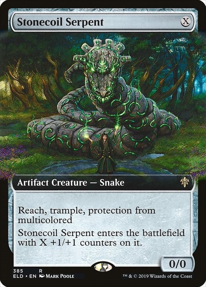Stonecoil Serpent (Extended Art) (385) (Throne of Eldraine)