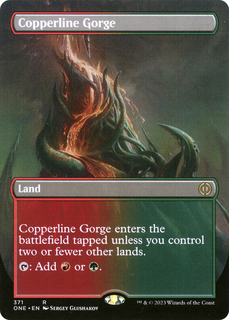 Copperline Gorge (Borderless) (371) (Phyrexia: All Will Be One)