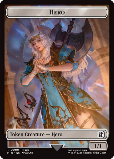 Hero (0009) // Bird (0017) Double-Sided Token (9 // 17) (FINAL FANTASY)