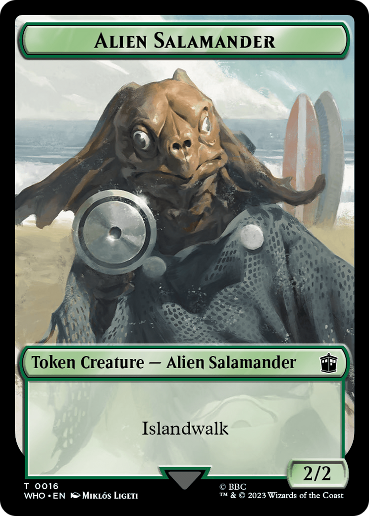 Alien Salamander // Mutant Double-Sided Token (16 // 18) [Universes Beyond: Doctor Who]