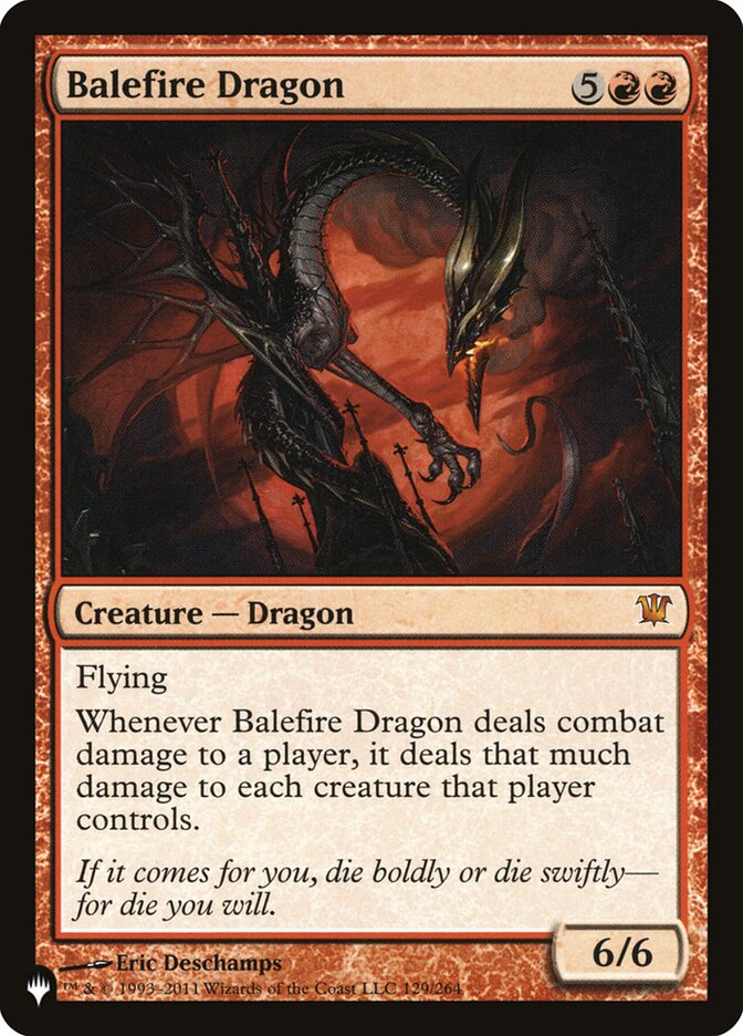 Balefire Dragon (129/264) [The List Reprints]