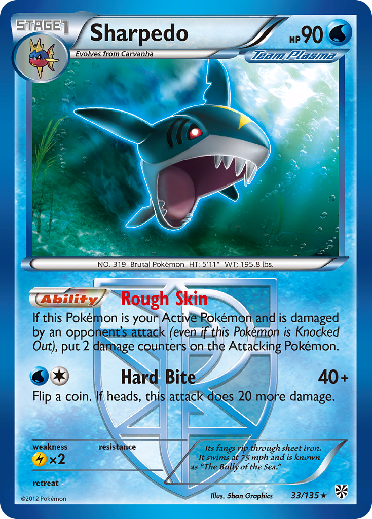 Sharpedo (Team Plasma) (33/135) (Plasma Storm)