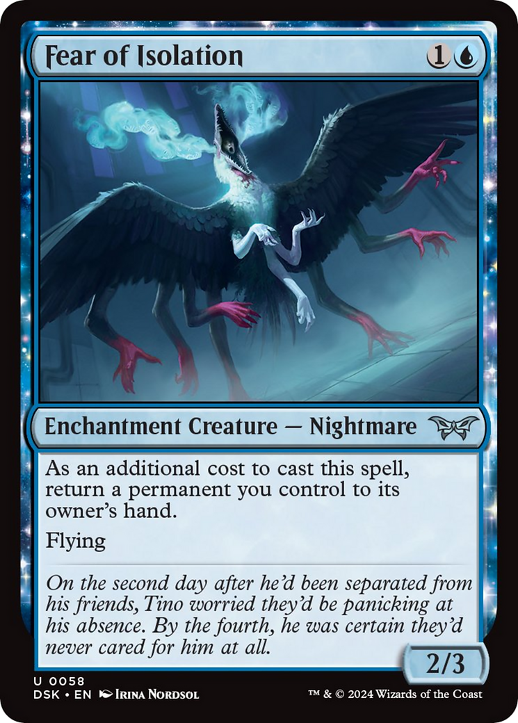 Fear of Isolation (58) (Duskmourn: House of Horror)