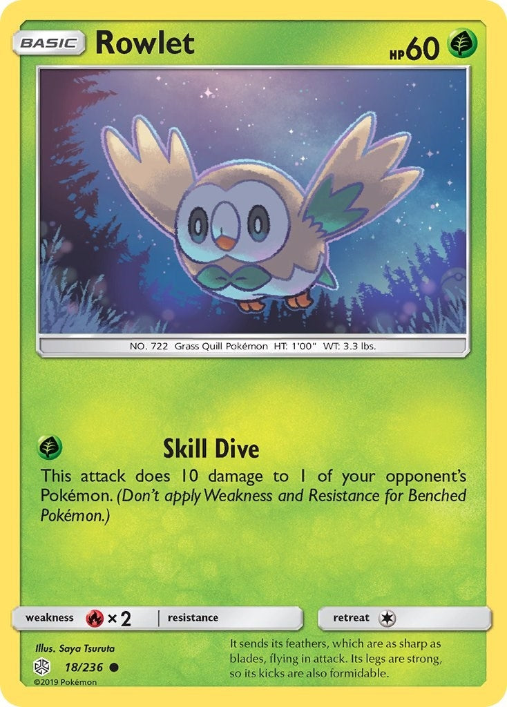 Image for Rowlet (18/236) [SM - Cosmic Eclipse] - Pokemon