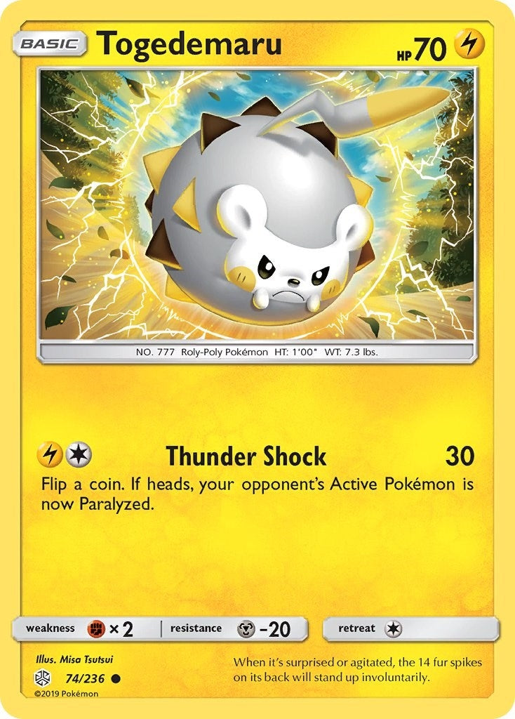 Image for Togedemaru (74/236) [SM - Cosmic Eclipse] - Pokemon