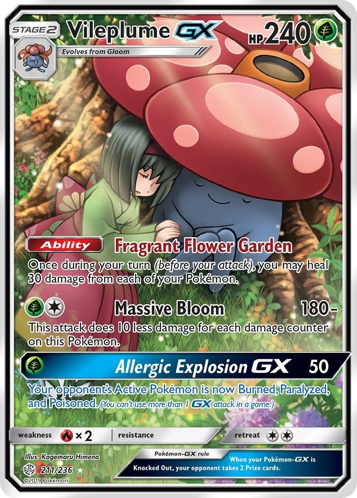 Image for Vileplume GX (Full Art) (211/236) [SM - Cosmic Eclipse] - Pokemon
