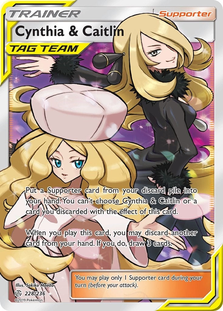 Image for Cynthia & Caitlin (Full Art) (228/236) [SM - Cosmic Eclipse] - Pokemon