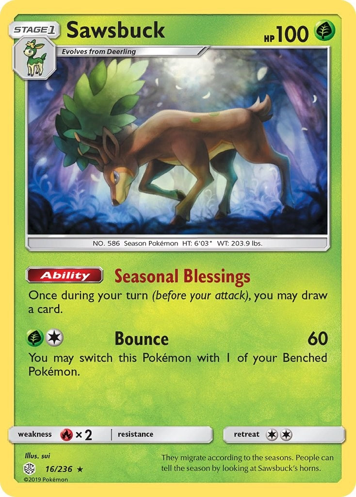 Image for Sawsbuck (16/236) [SM - Cosmic Eclipse] - Pokemon