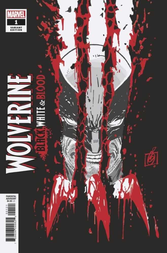 Wolverine Black White Blood