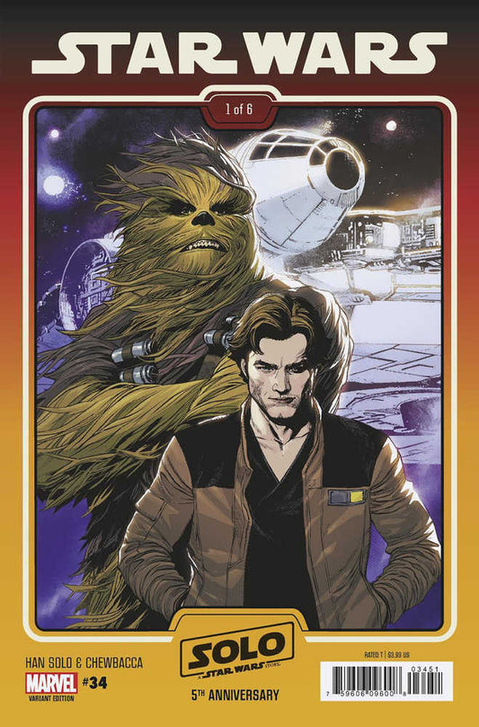 Star Wars 34 Leinil Yu Han Solo & Chewbacca Solo 5TH Anniversary Movie Variant