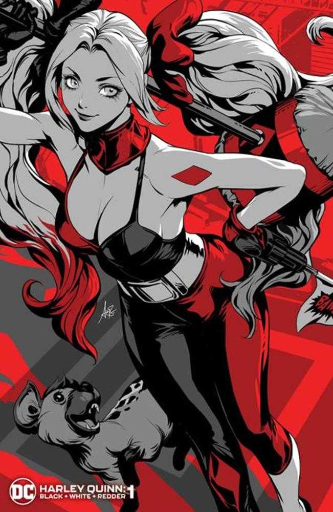 Harley Quinn Black White Redder