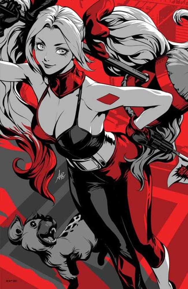 Harley Quinn Black White Redder