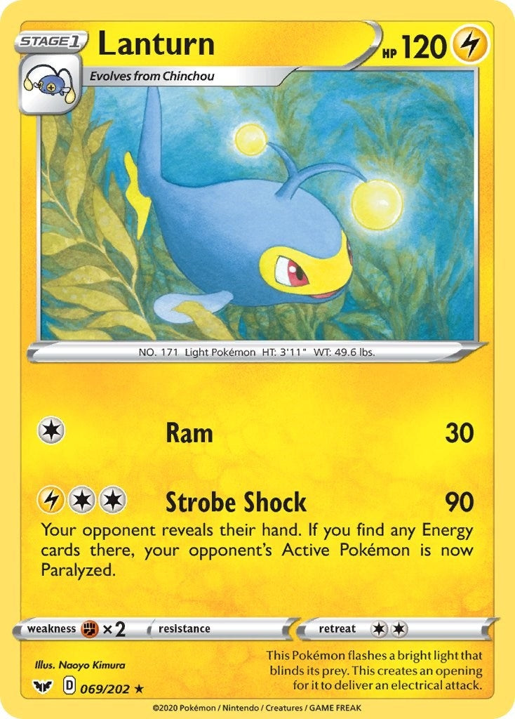 Image for Lanturn (069/202) [SWSH01: Sword & Shield Base Set] - Pokemon