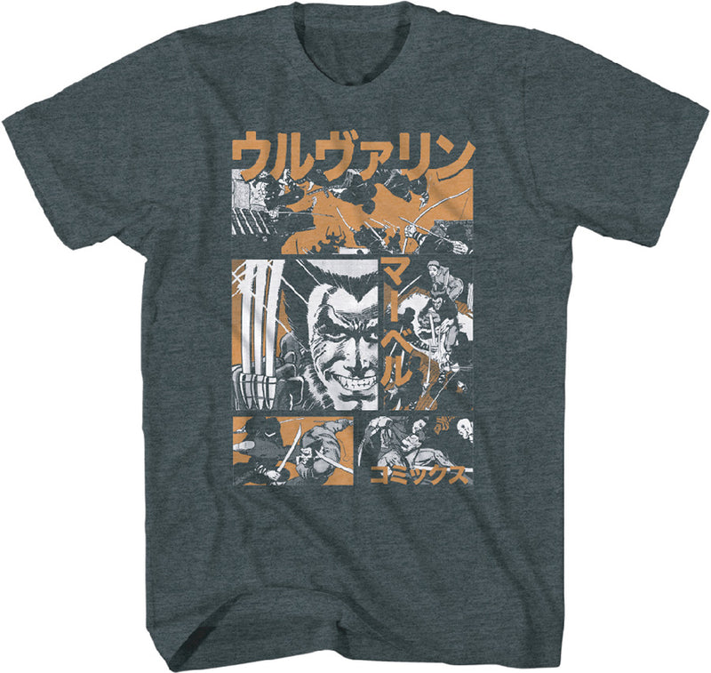 Marvel Tokyo Wolverine Charcoal Heather T-Shirt