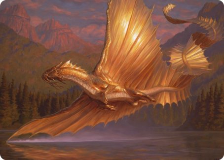Adult Gold Dragon Art Card (58) [Adventures in the Forgotten Realms]