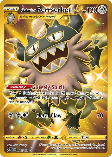 Image for Galarian Perrserker (Secret) (205/192) [SWSH02: Rebel Clash] - Pokemon
