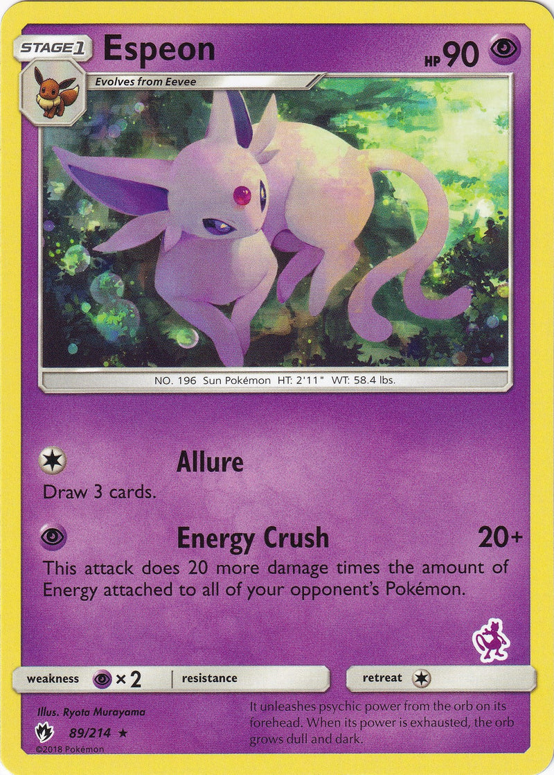 Image for Espeon - 89/214 (Mewtwo Stamped) (089/214) [Battle Academy] - Pokemon