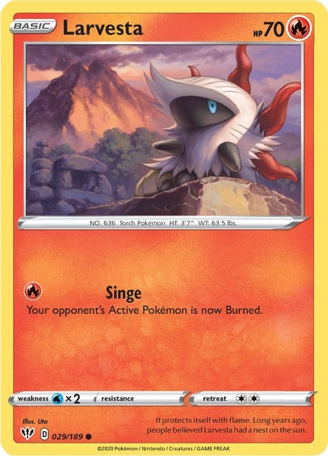 Image for Larvesta (029/189) [SWSH03: Darkness Ablaze] - Pokemon