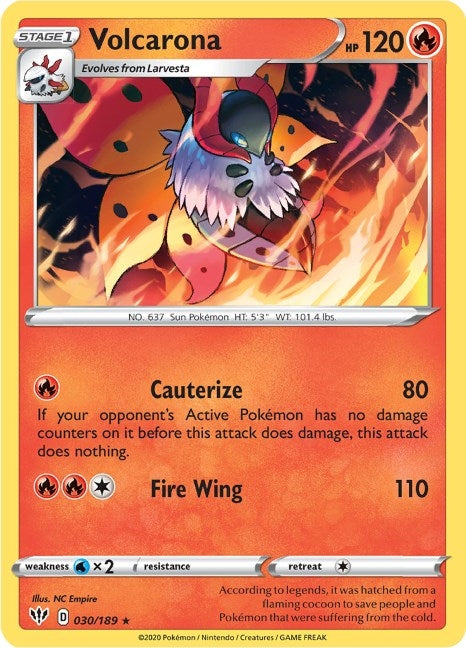 Image for Volcarona (030/189) [SWSH03: Darkness Ablaze] - Pokemon