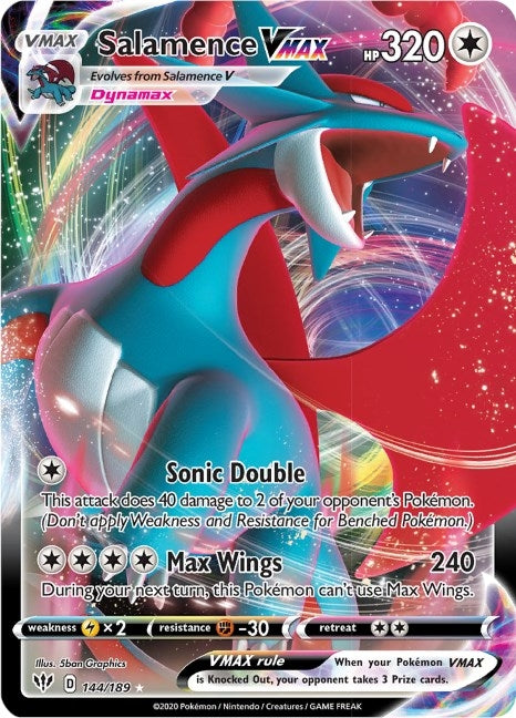Image for Salamence VMAX (144/189) [SWSH03: Darkness Ablaze] - Pokemon