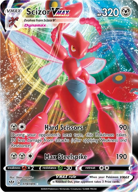 Image for Scizor VMAX (119/189) [SWSH03: Darkness Ablaze] - Pokemon
