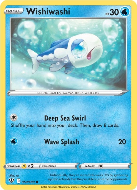 Image for Wishiwashi (050/189) [SWSH03: Darkness Ablaze] - Pokemon