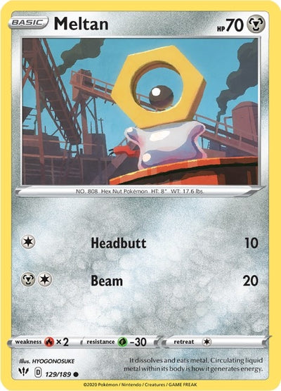 Meltan (129/189) (SWSH03: Darkness Ablaze)