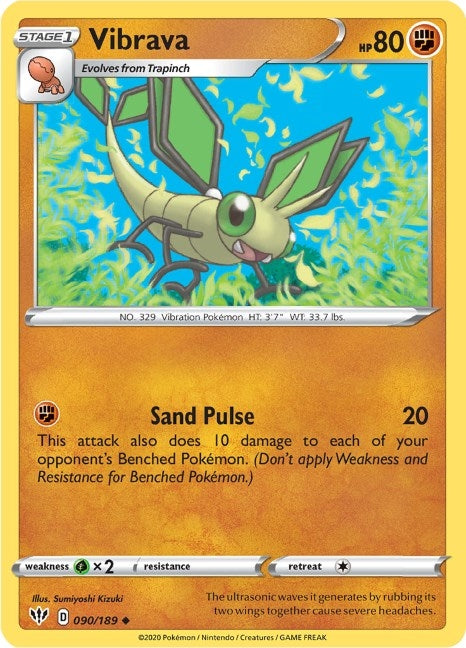 Image for Vibrava (090/189) [SWSH03: Darkness Ablaze] - Pokemon
