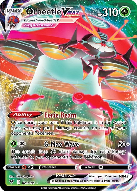 Image for Orbeetle VMAX (021/185) [SWSH04: Vivid Voltage] - Pokemon