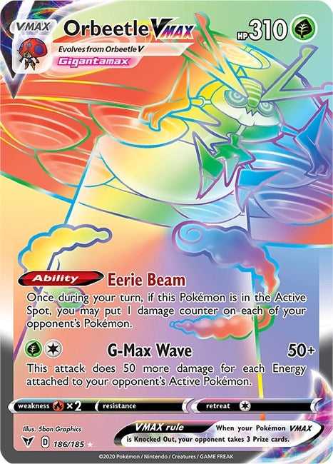 Image for Orbeetle VMAX (Secret) (186/185) [SWSH04: Vivid Voltage] - Pokemon
