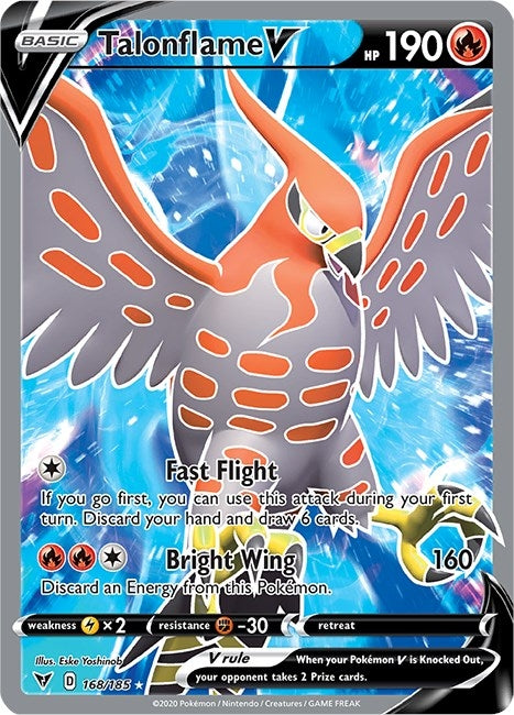 Image for Talonflame V (Full Art) (168/185) [SWSH04: Vivid Voltage] - Pokemon