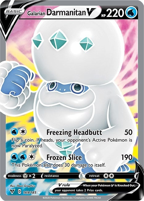Image for Galarian Darmanitan V (Full Art) (169/185) [SWSH04: Vivid Voltage] - Pokemon