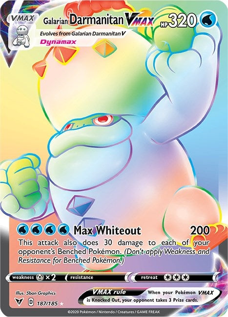 Image for Galarian Darmanitan VMAX (Secret) (187/185) [SWSH04: Vivid Voltage] - Pokemon