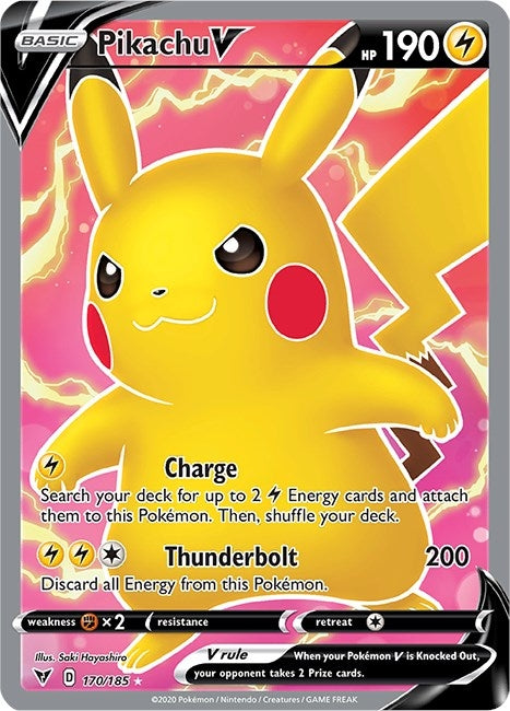 Image for Pikachu V (Full Art) (170/185) [SWSH04: Vivid Voltage] - Pokemon
